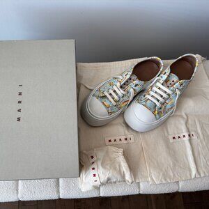 Marni Pablo Canvas Sneakers in Tiger Print